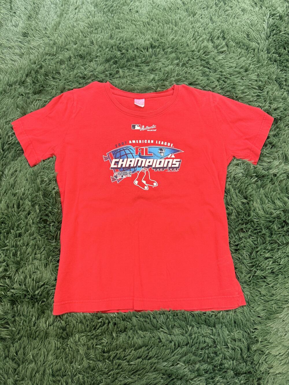 2007 Boston Red Sox AL Champions MLB Authentic T-Shirt Women's M World Series